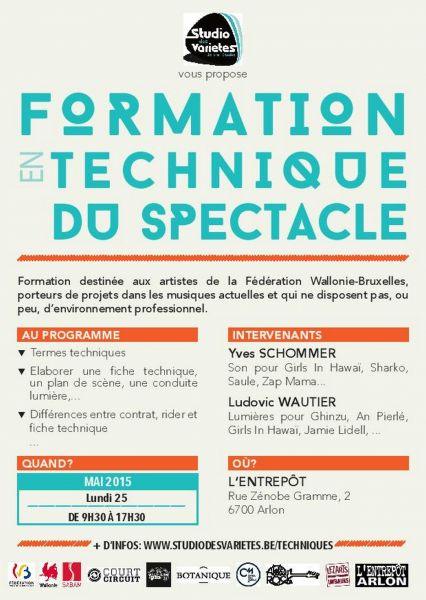 Formation en Technique du Spectacle à l’Entrepôt à Arlon