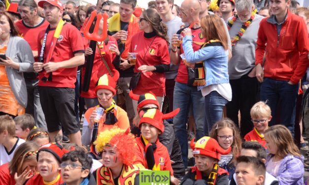 le match de football qui opposait la Belgique à l’Irlande Photos de Laurence Poncin
