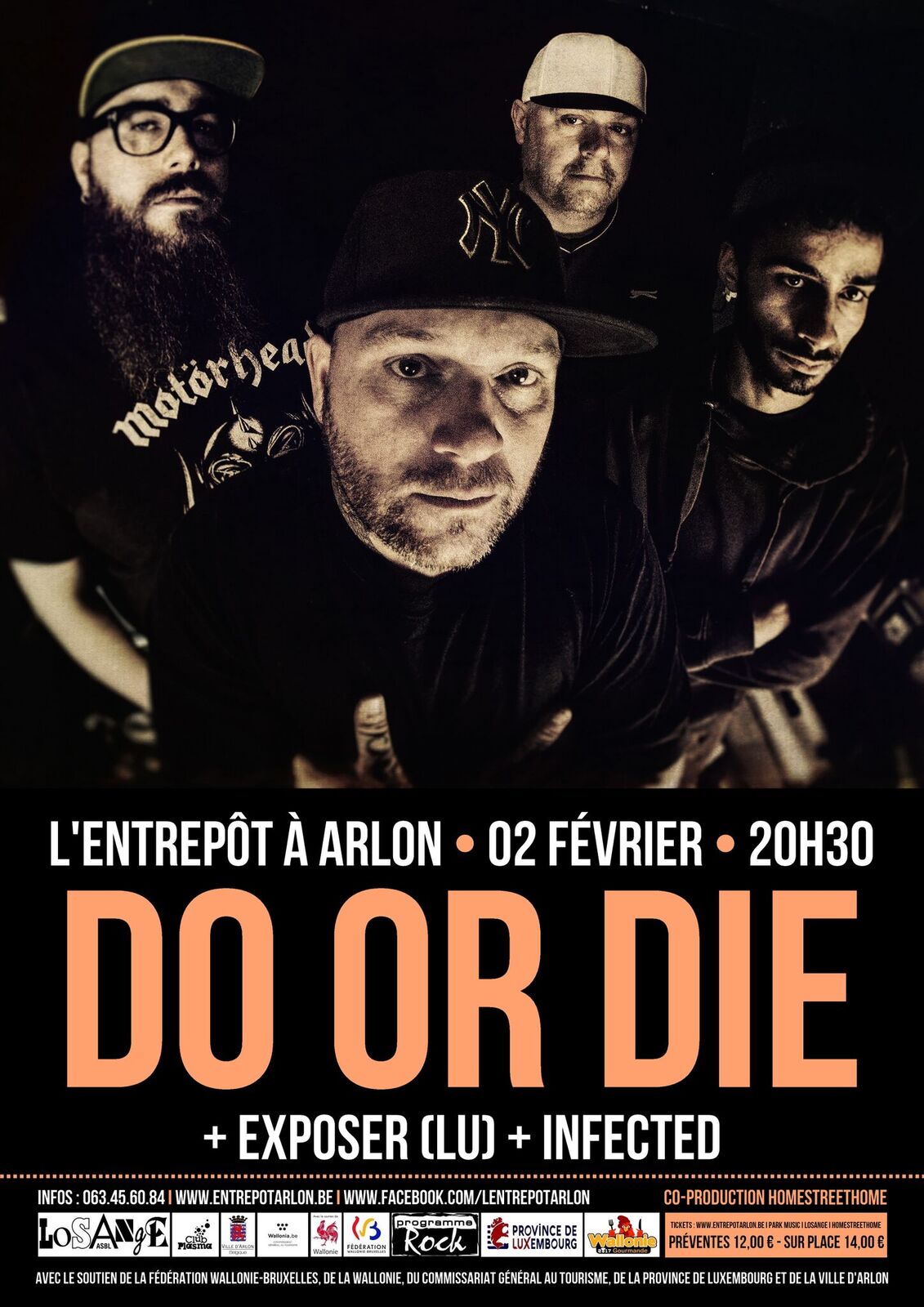 DO OR DIE  EXPOSER  INFECTED  en concert à l’entrepôt à Arlon