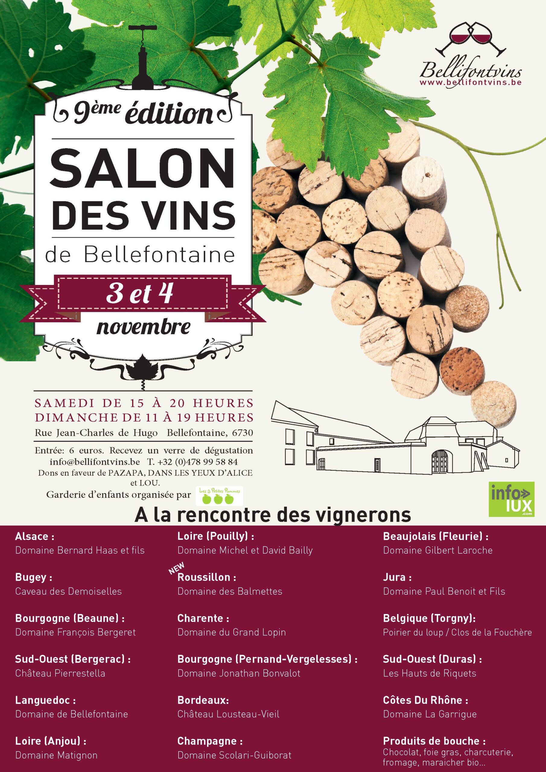 Affiche 2018 Salon des vins Bellefontaine