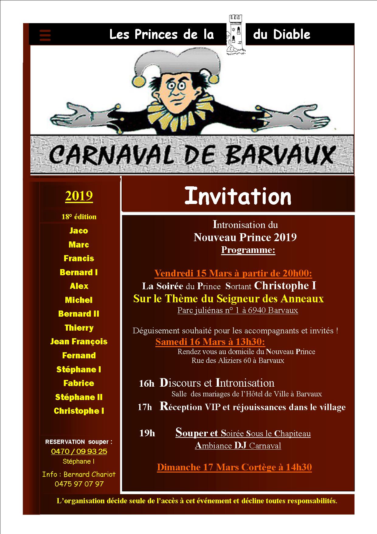 BRavaux Carnaval Programme 2019