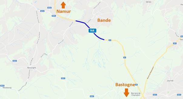 réparations localisées du revêtement   Sur la N4 à Bande