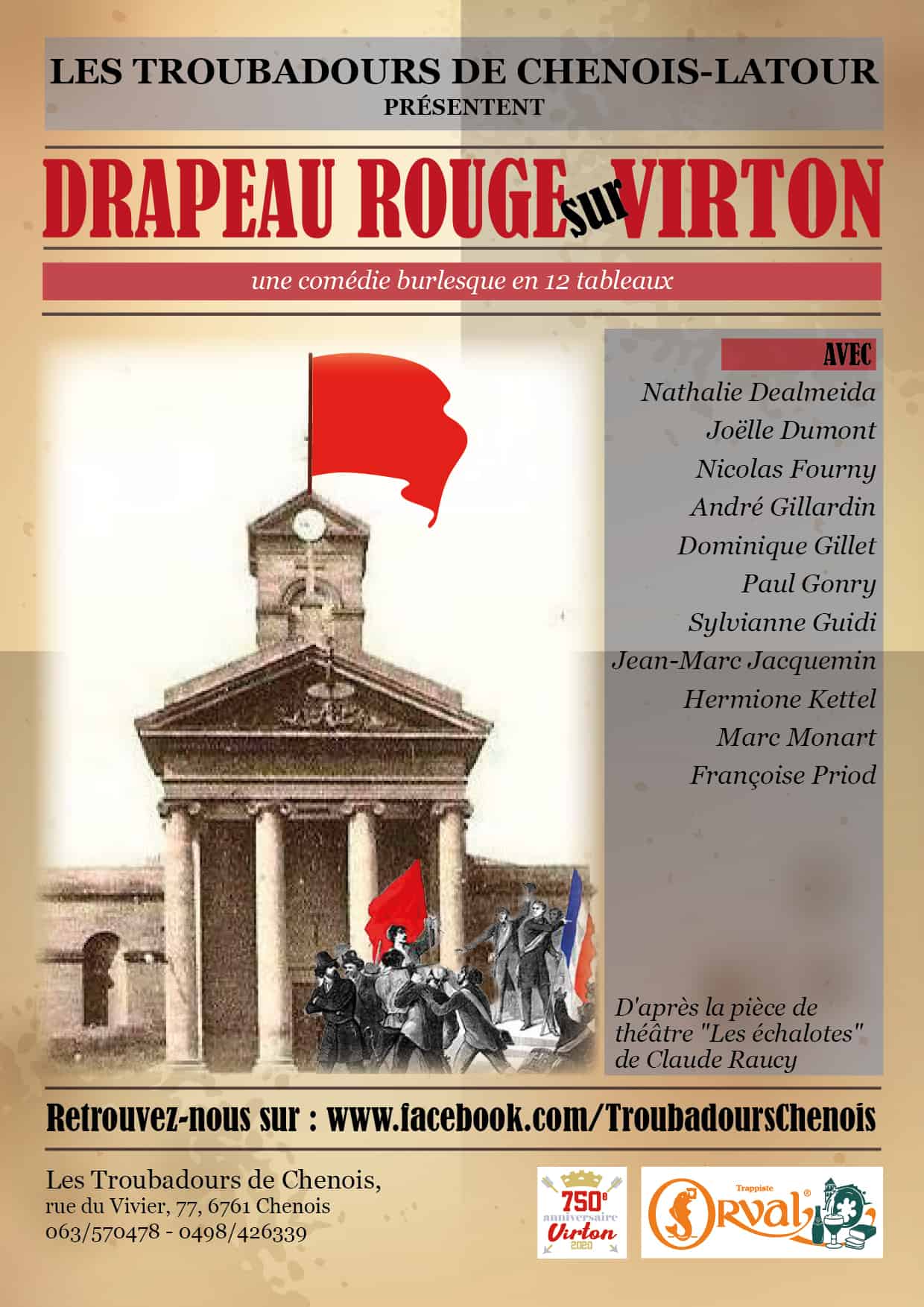 DRAPEAU ROUGE SUR VIRTON