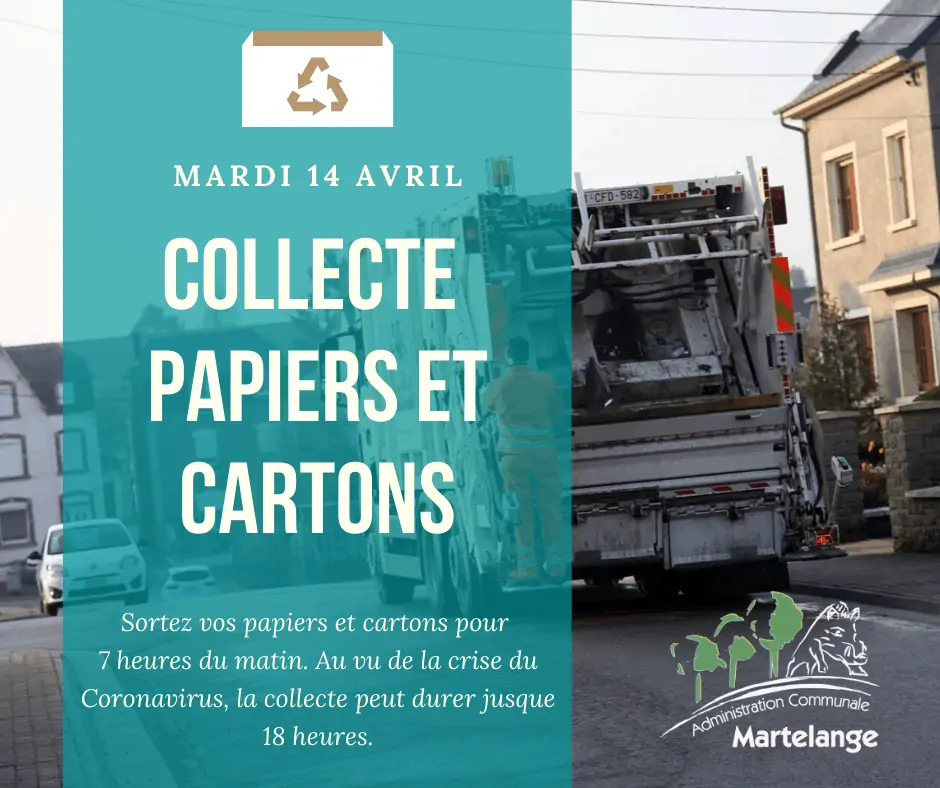 Collecte des papiers et cartons en porte à porte  Martelange