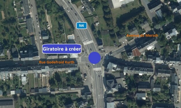 N4 Arlon – chantier d’aménagement d’un giratoire au carrefour Liedel : nouvelles mesures pour sécuriser la circulation