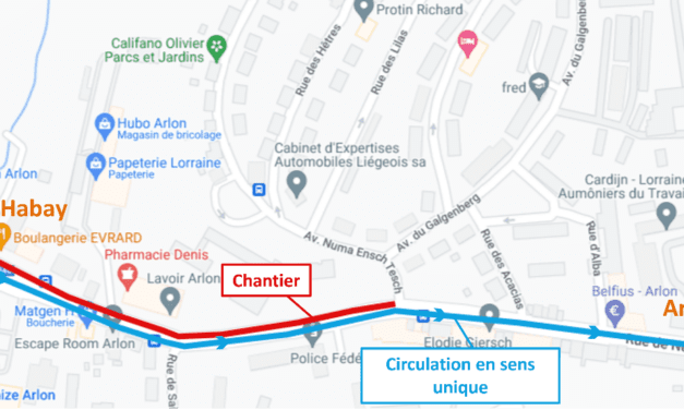 Arlon – Chantier N40/Rue de Neufchâteau :