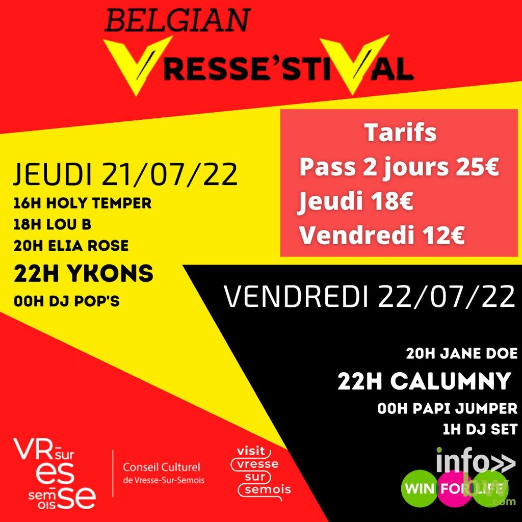 Vresse-sur-Semois > Programme du Belgian Vresse’Stival.