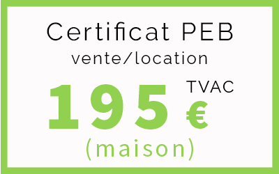 tarif certificat PEB (maison)