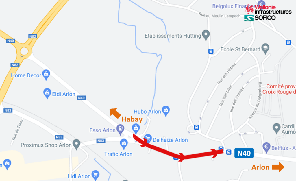 Arlon Chantier Rue de Neufchâteau