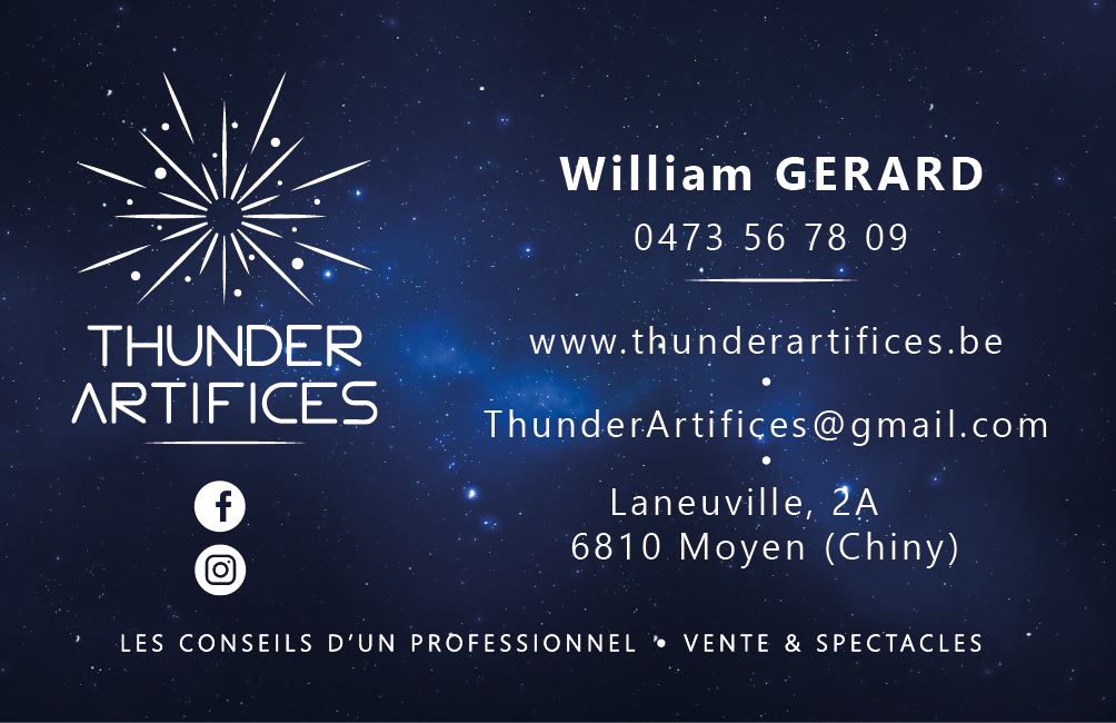 Feu d'artifices Thunder Artifices