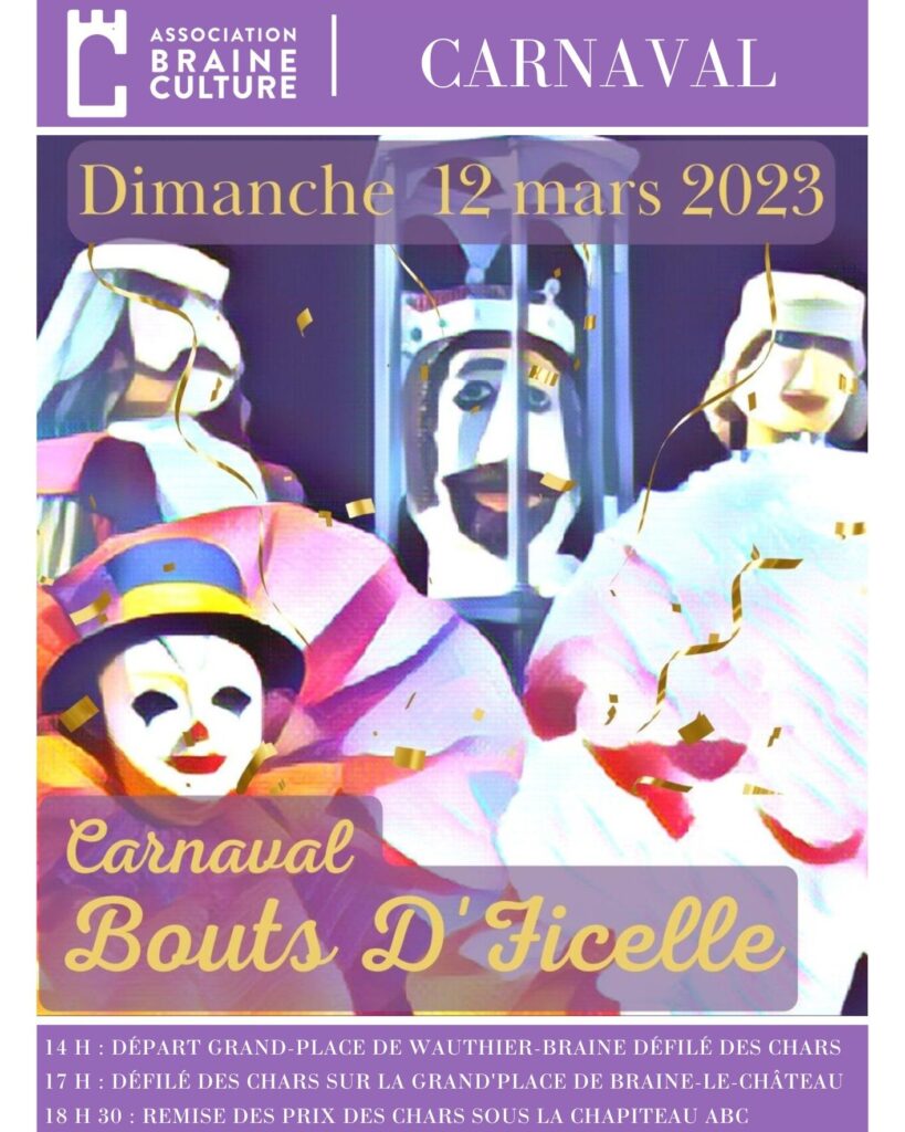 L'Association Braine Culture de Braine-le Château prépare son traditionnel carnaval le dimanche 12 mars 2023, pour la plus grande joie des enfants et des parents!
