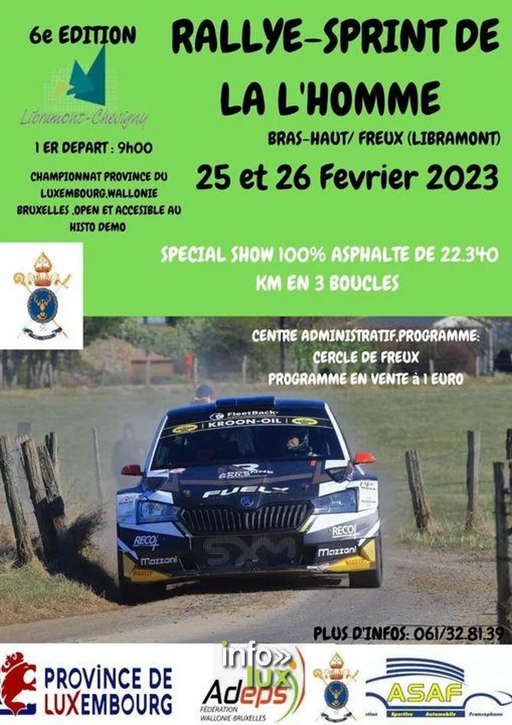 6e Rallye Sprint de La l’Homme à Freux  ( Libramont )