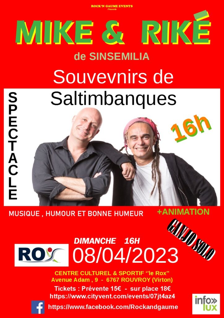 affiche avec les infos du spectacle de Mike et Rike