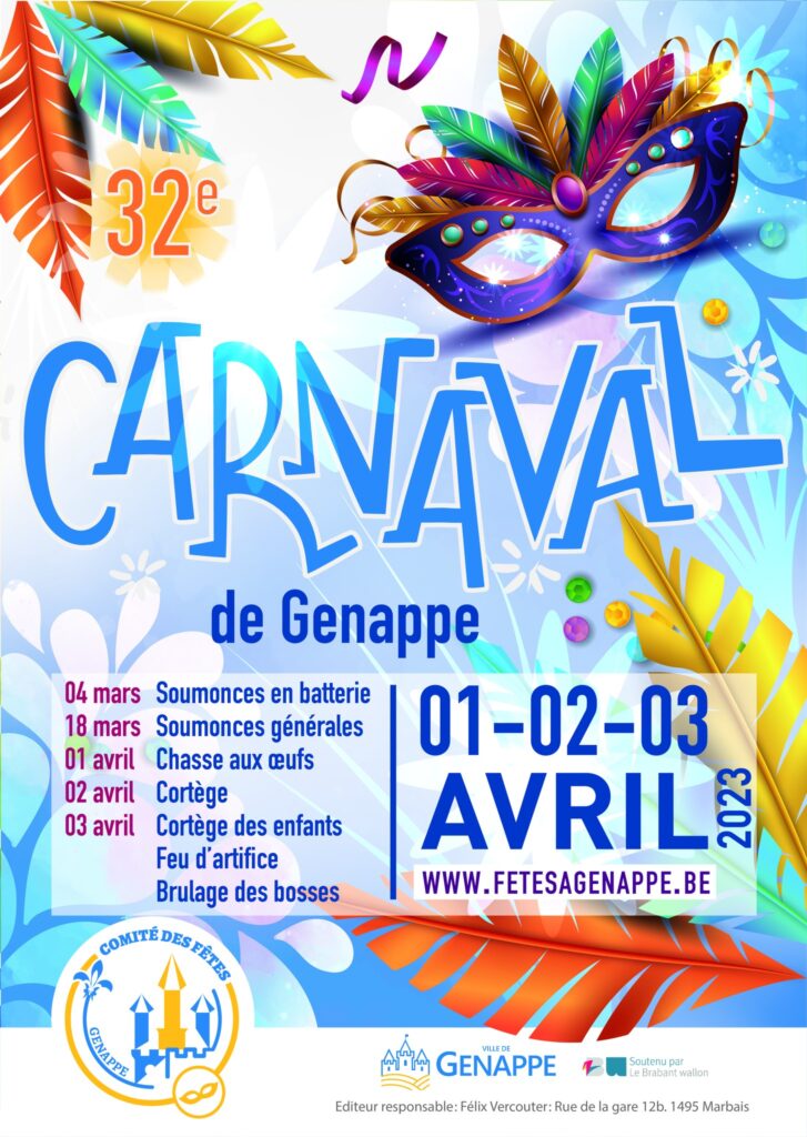 Dates, infos et programme du carnaval 2023 à Genappe (Brabant wallon)