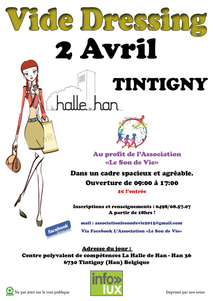 vide dressing 2 avril la Halle de Han à Tintigny