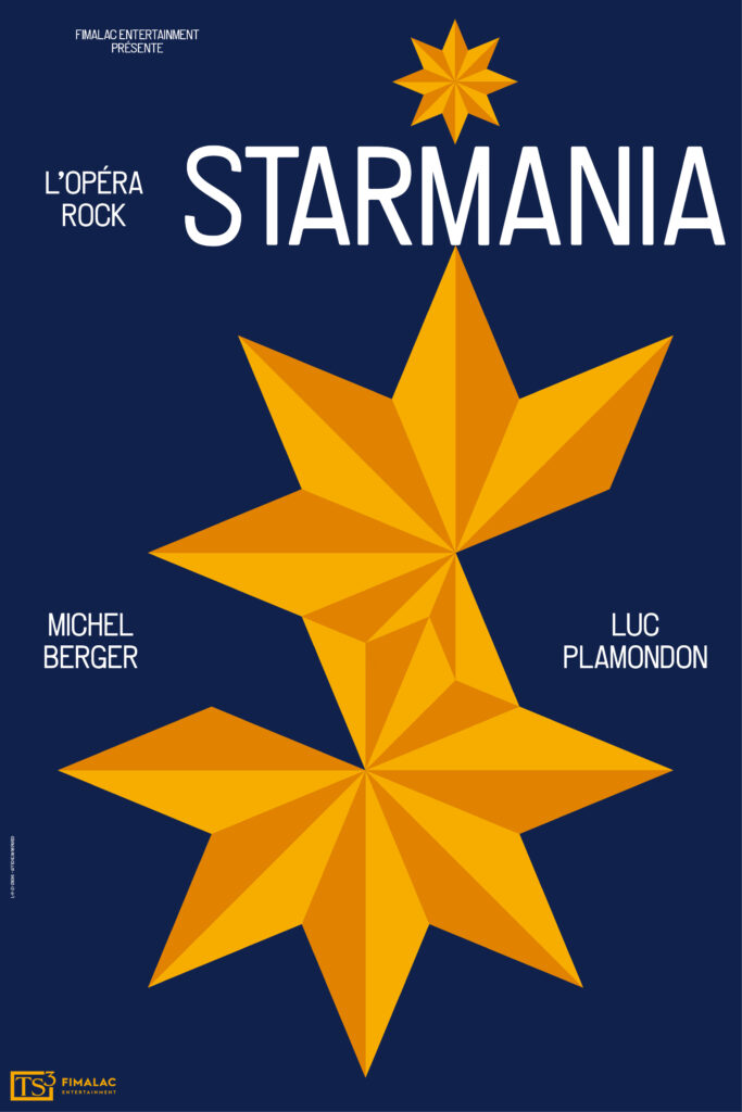 affiche spectacle  opéra rock starmania à Bruxelles