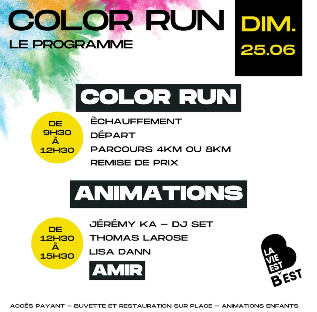 COLOR RUN avec Amir > B’EST Farébersviller