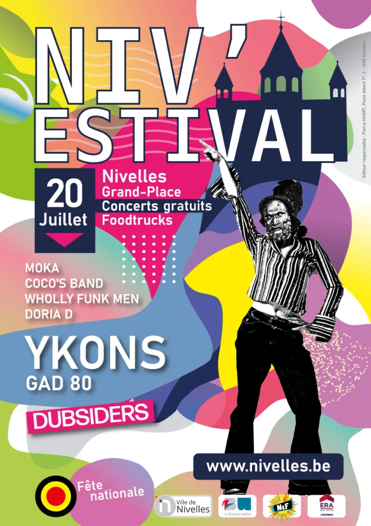 Ces 20 et 21 juillet, pour les festivités de la Fête Nationale, Nivelles proposera un programme inédit de concerts et repas "à la Belge" avec en tête d'affiche le groupe Ykons