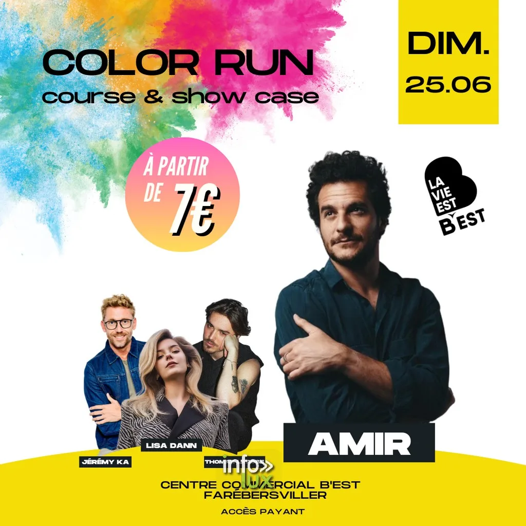 COLOR RUN avec Amir > B’EST Farébersviller