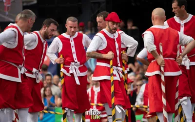 Namur > Fêtes de Wallonie > Photos avec les Échassiers