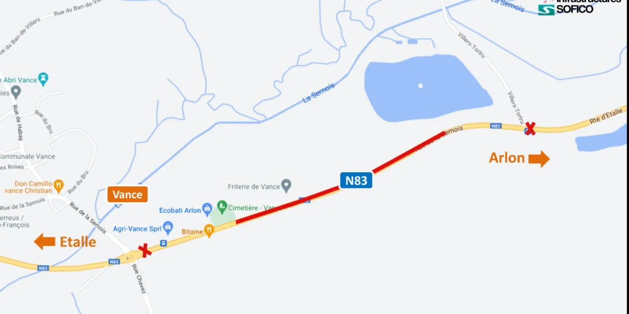 Vance > Travaux > N83 Arlon- Etalle