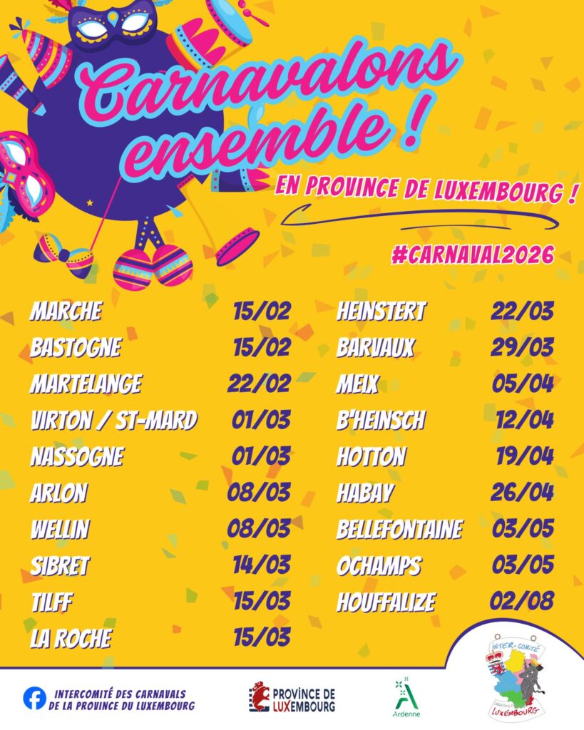 Carnavals 2026 > Province > Luxembourg