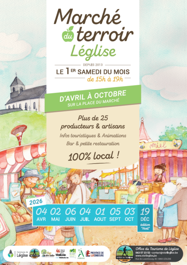 Léglise > Marchés > Terroir > 2026