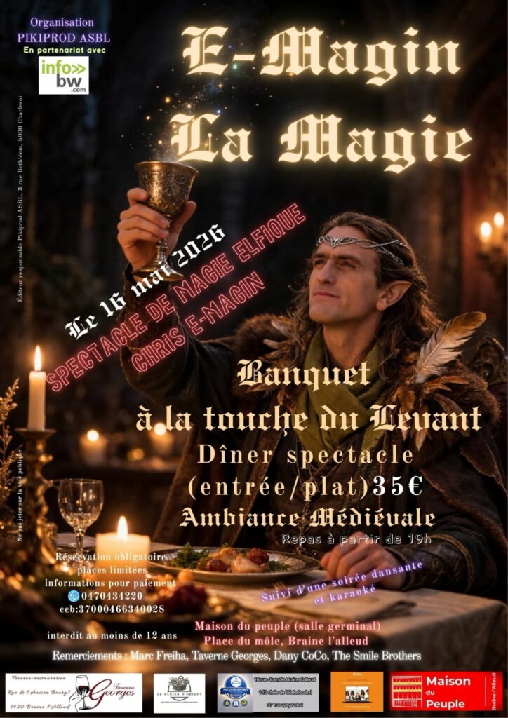Braine-l'Alleud > Dîner-spectacle magie elfique