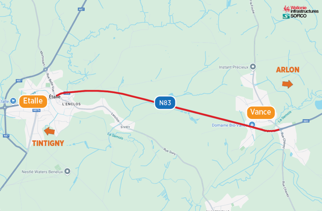 Vance > Etalle > N83 > Travaux