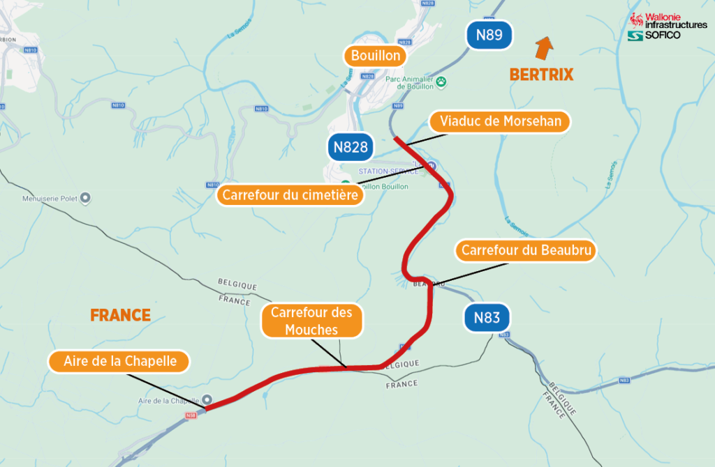 Bouillon > N89 > Travaux