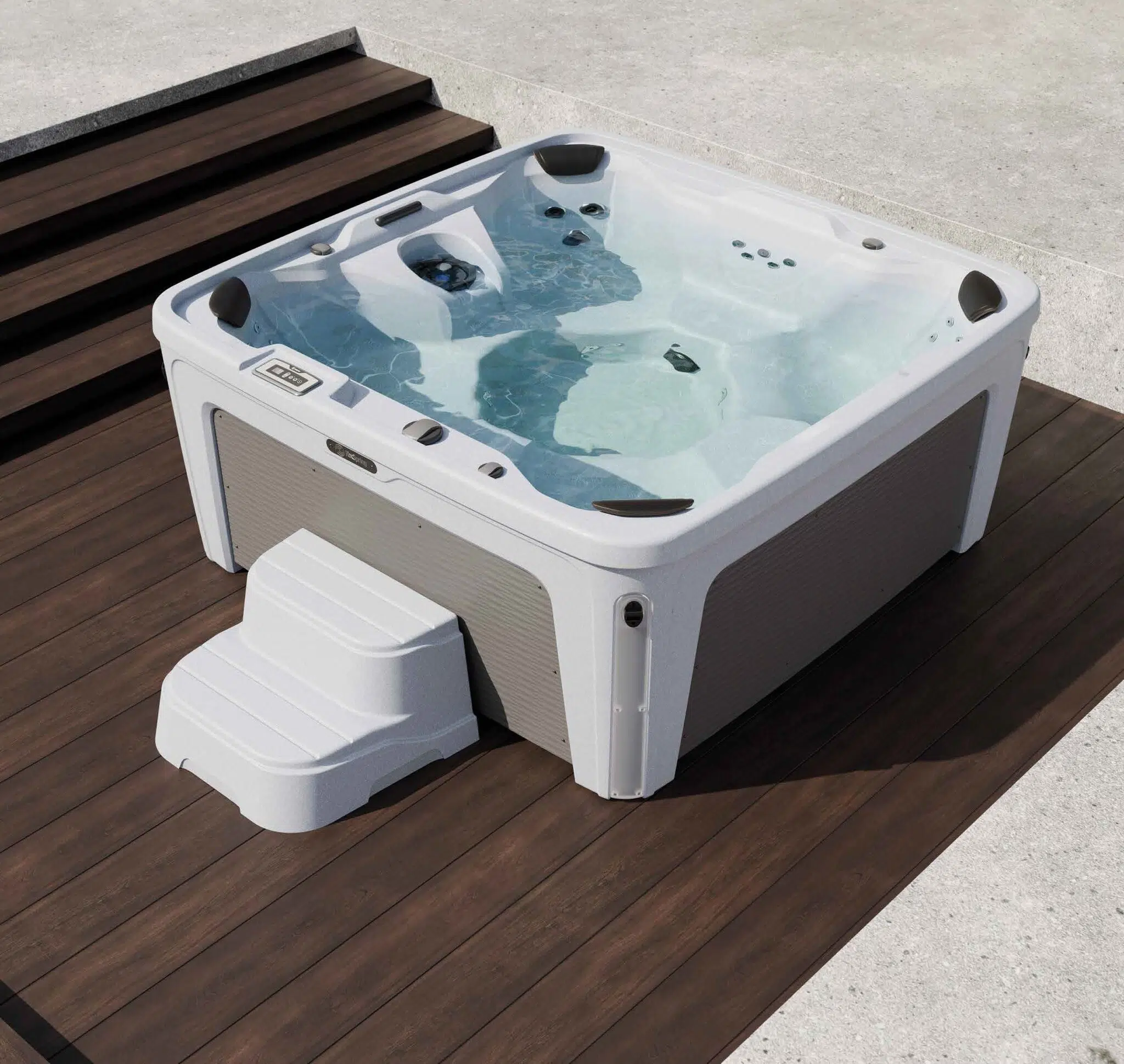 HotSpring Freeflow Collection 2026 - spa sur terrasse bois