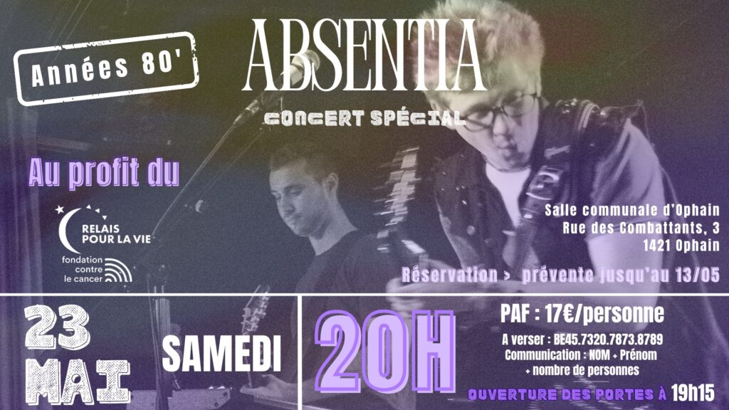 Braine-l'Alleud > Concert solidaire > Absentia