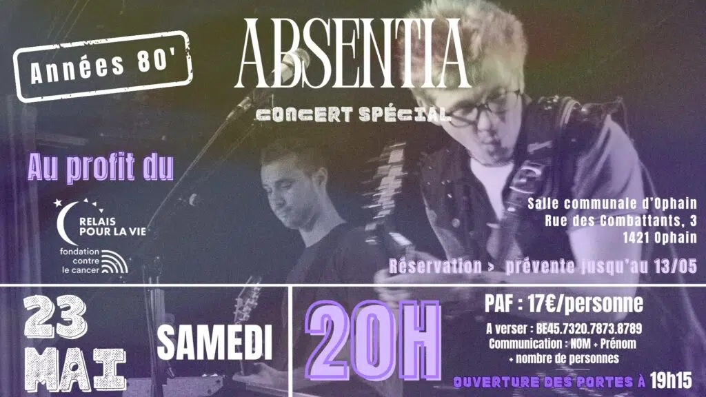 Braine-l'Alleud > Concert solidaire > Absentia