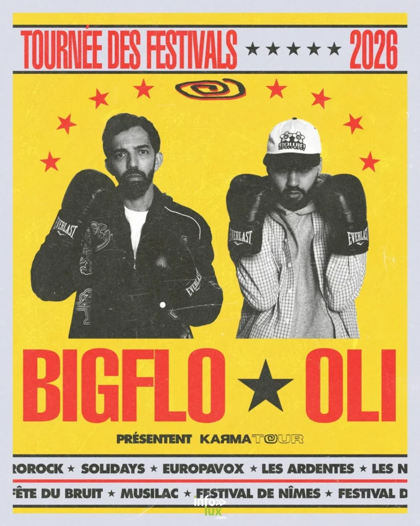 Affiche officielle Bigflo et Oli tournée des festivals 2026