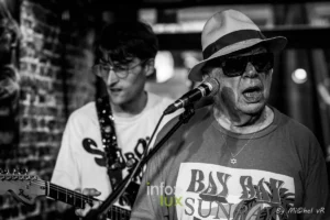 Boogie Boy en concert au Café Bizon — Brussels Jazz Weekend 2026 Day Two, photo 1 par Michel van Rhijn (noir et blanc)