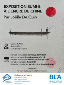 Exposition sumi-e a l'encre de Chine - Braine-l'Alleud - Mardi 19 mai 2026, toute la journee.