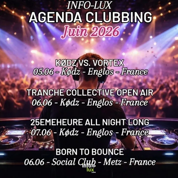 AGENDA CLUBBING JUIN 2026