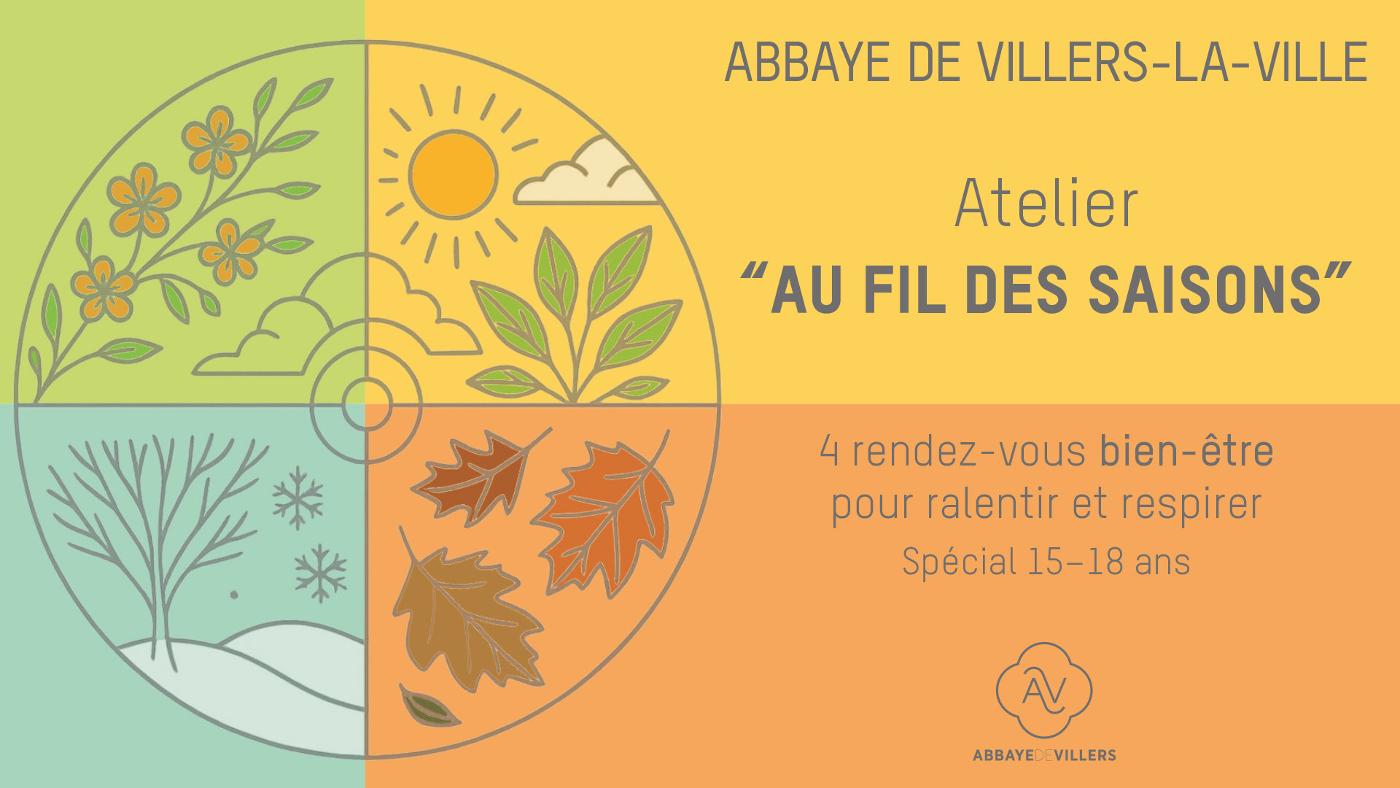 Affiche officielle Au fil des saisons (15-18 ans) à l'Abbaye de Villers 2026