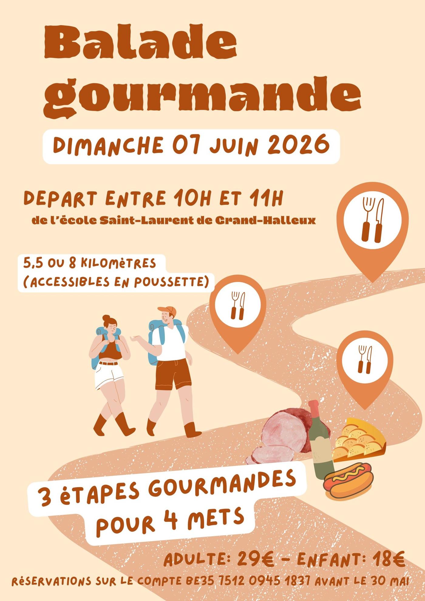 Affiche officielle Balade gourmande à Grand-Halleux 2026