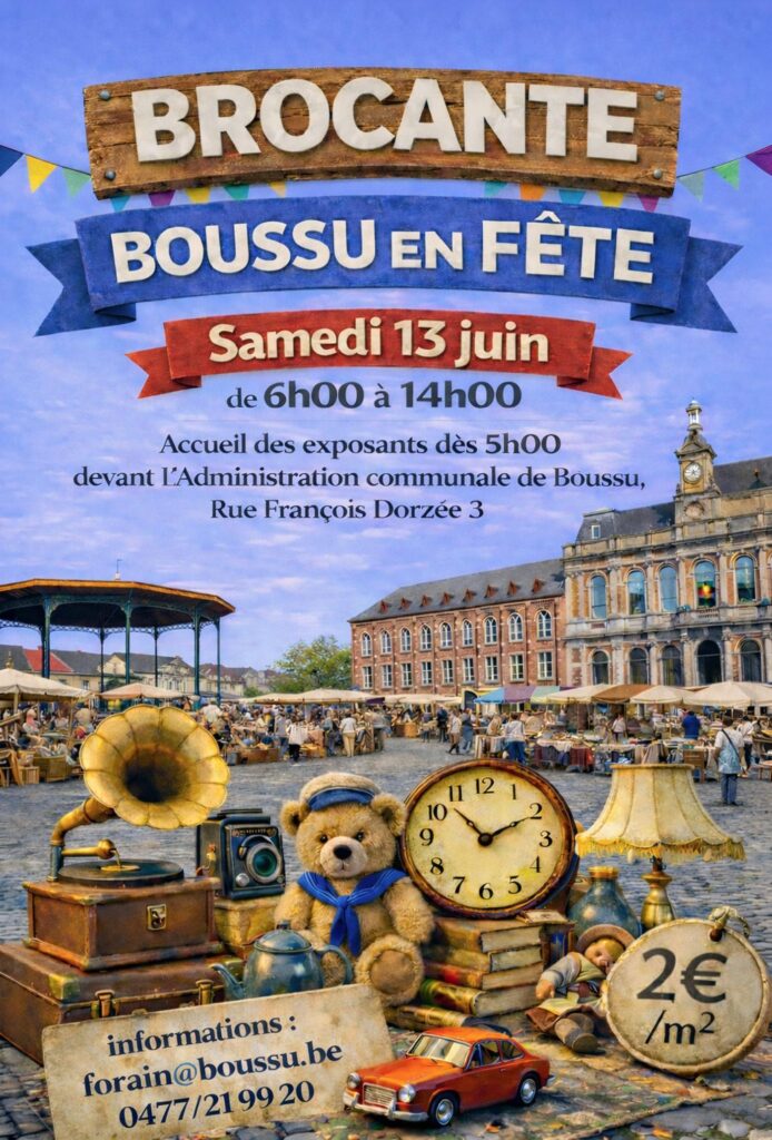 Boussu en Fête - Brocante & Braderie nocturne 2026