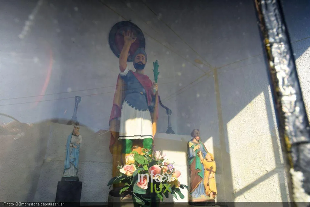 La statue de saint Donat dans la chapelle de Rosière-la-Petite