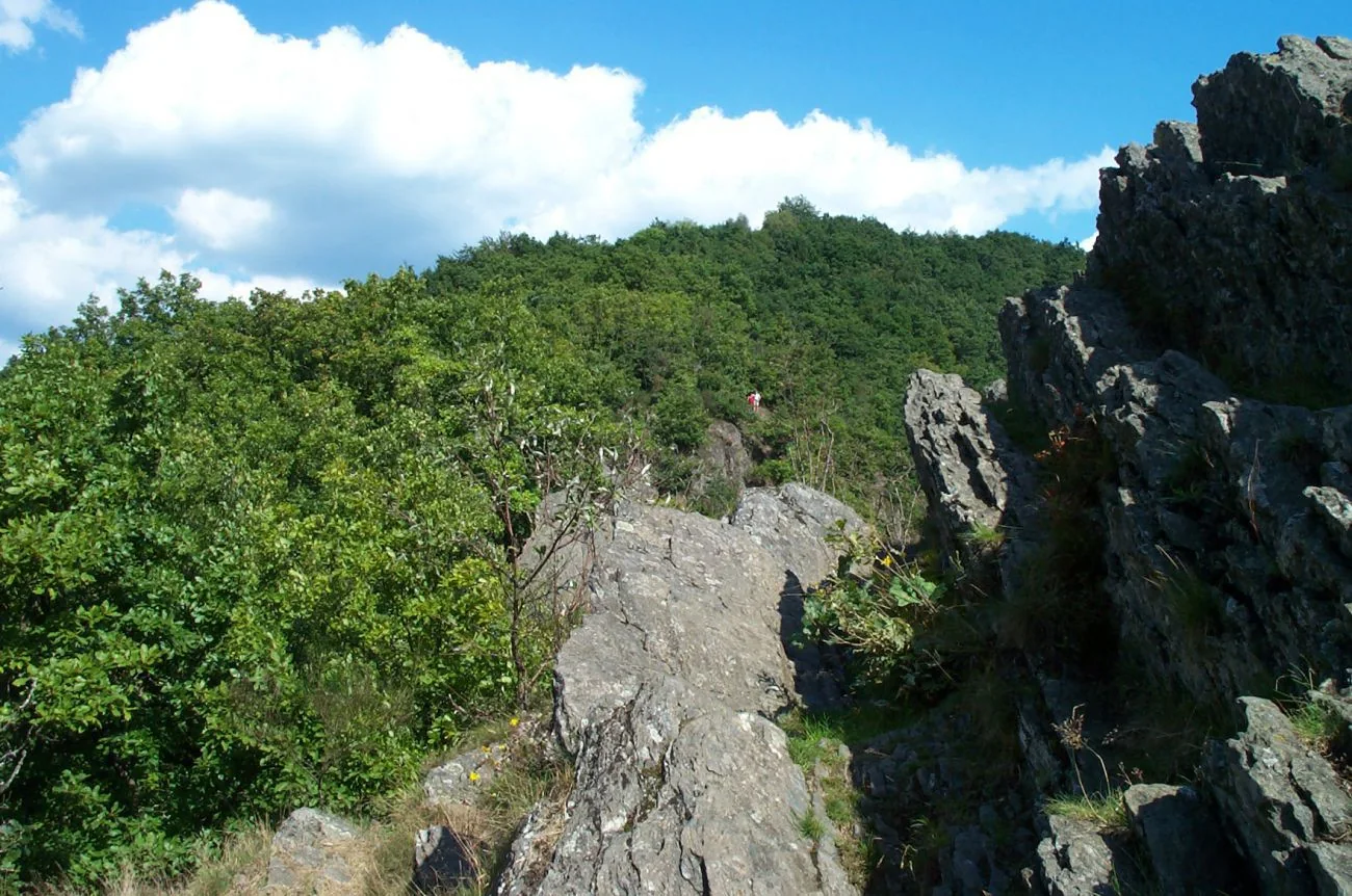 Le Hérou — Nadrin (Houffalize) Le Herou, crete rocheuse dans les gorges de l'Ourthe a Houffalize (Nadrin), province de Luxembourg