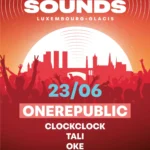 Affiche City Sounds 2026 du 23 juin a Luxembourg (Glacis) avec OneRepublic, OKE, TALI, ClockClock