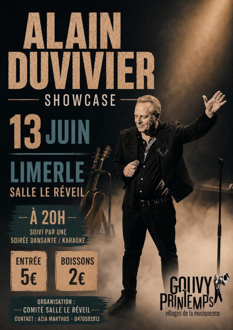 Gouvy » Concert » Concert d’Alain Duvivier à Limerlé 2026