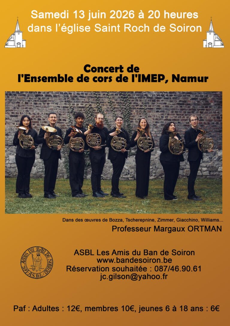 Pepinster > Concert > Concert de l’Ensemble de cors de l’IMEP 2026
