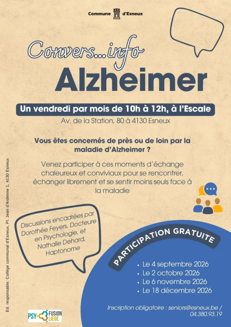 Esneux > Atelier > Convers…info Alzheimer
