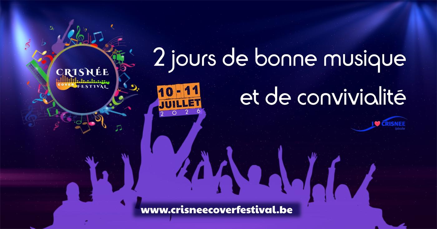 Affiche officielle Crisnée Cover Festival 2026