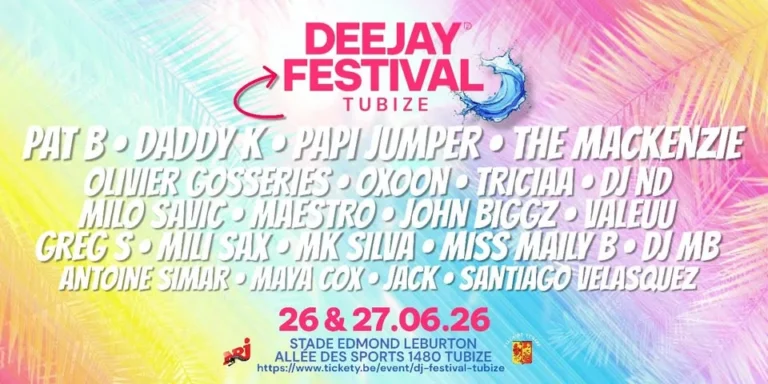 Deejay Festival Tubize 2026 au Stade Edmond Leburton