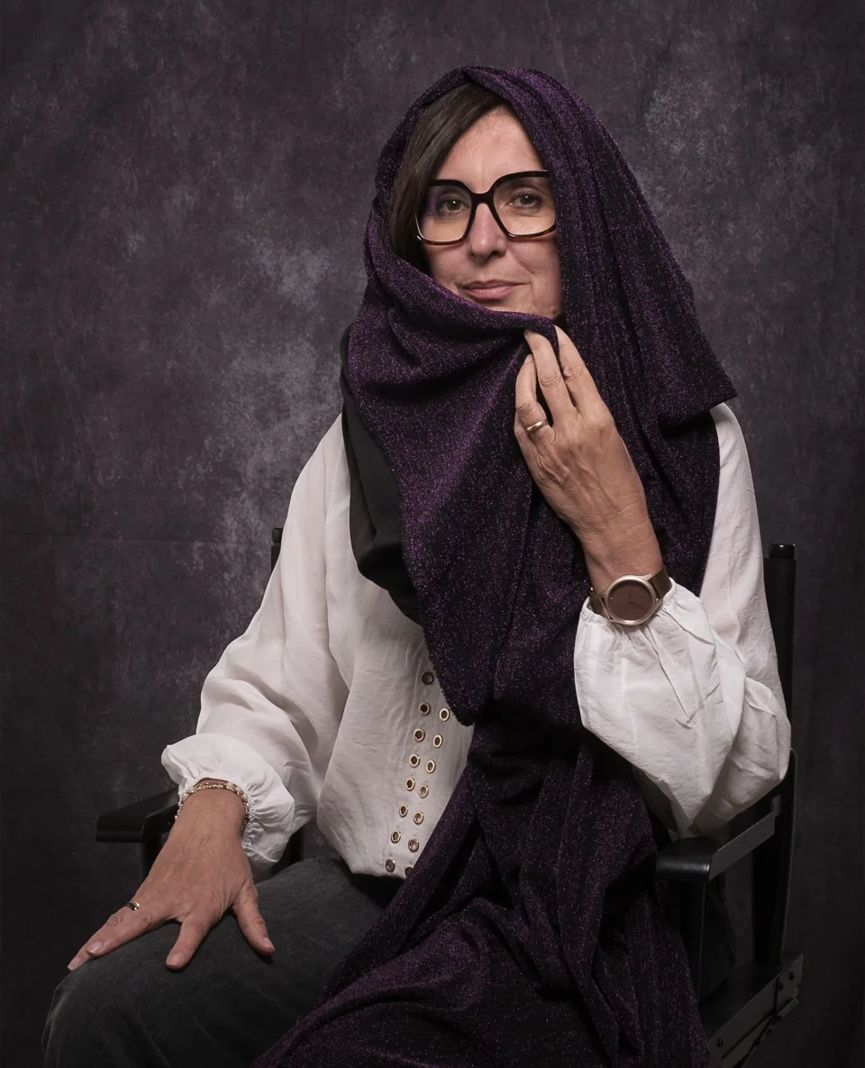 Diana Pierret-Kerger, portrait à l'écharpe violette, Invitée BKS