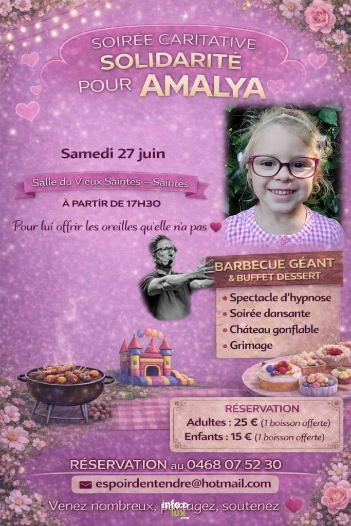À Tubize, la soirée caritative dédiée à Amalya promet un moment fort en émotion le 27 juin 2026